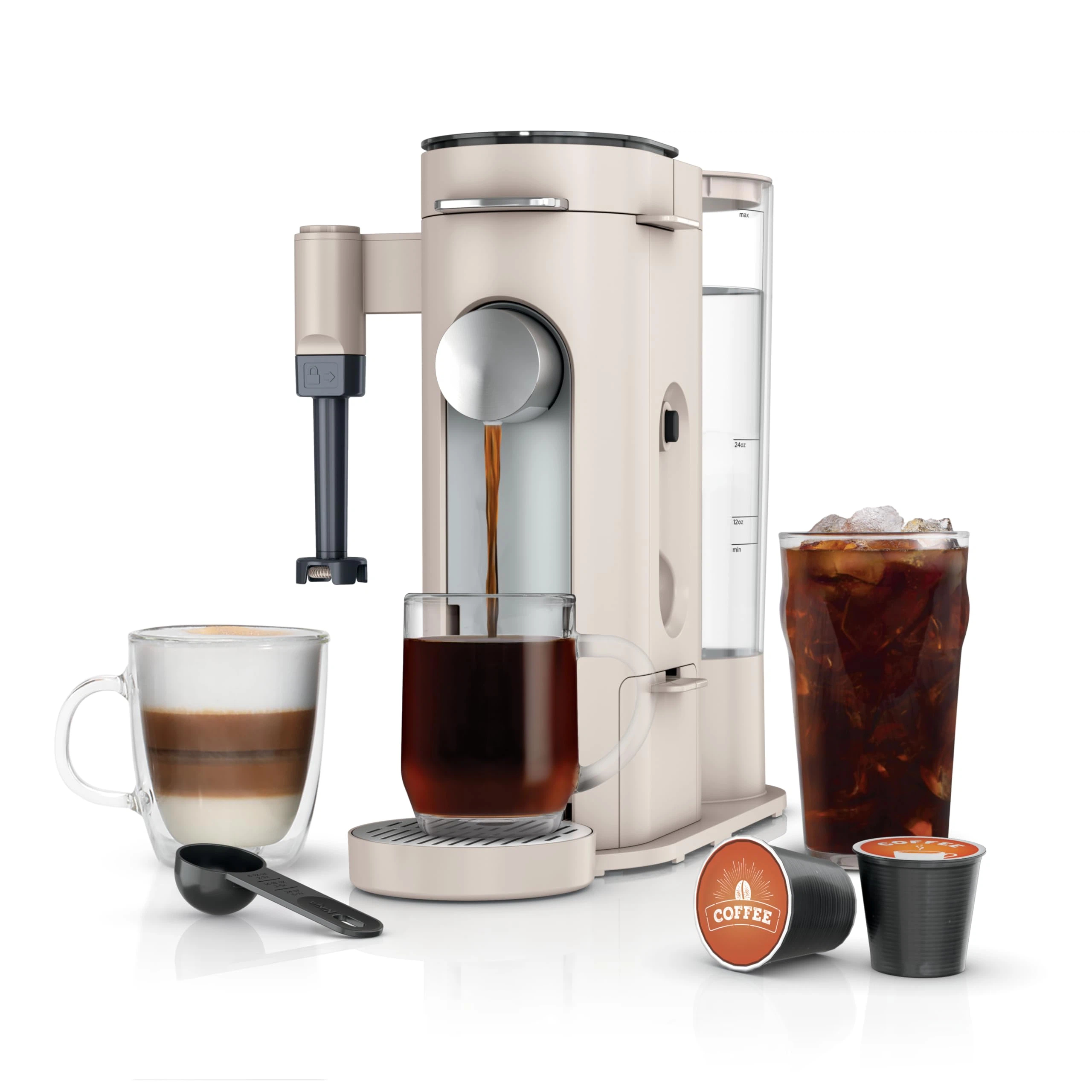 💥Factory Direct Sale💥Pod & Grounds Coffee Maker | 56oz Reservoir & 24oz Brew