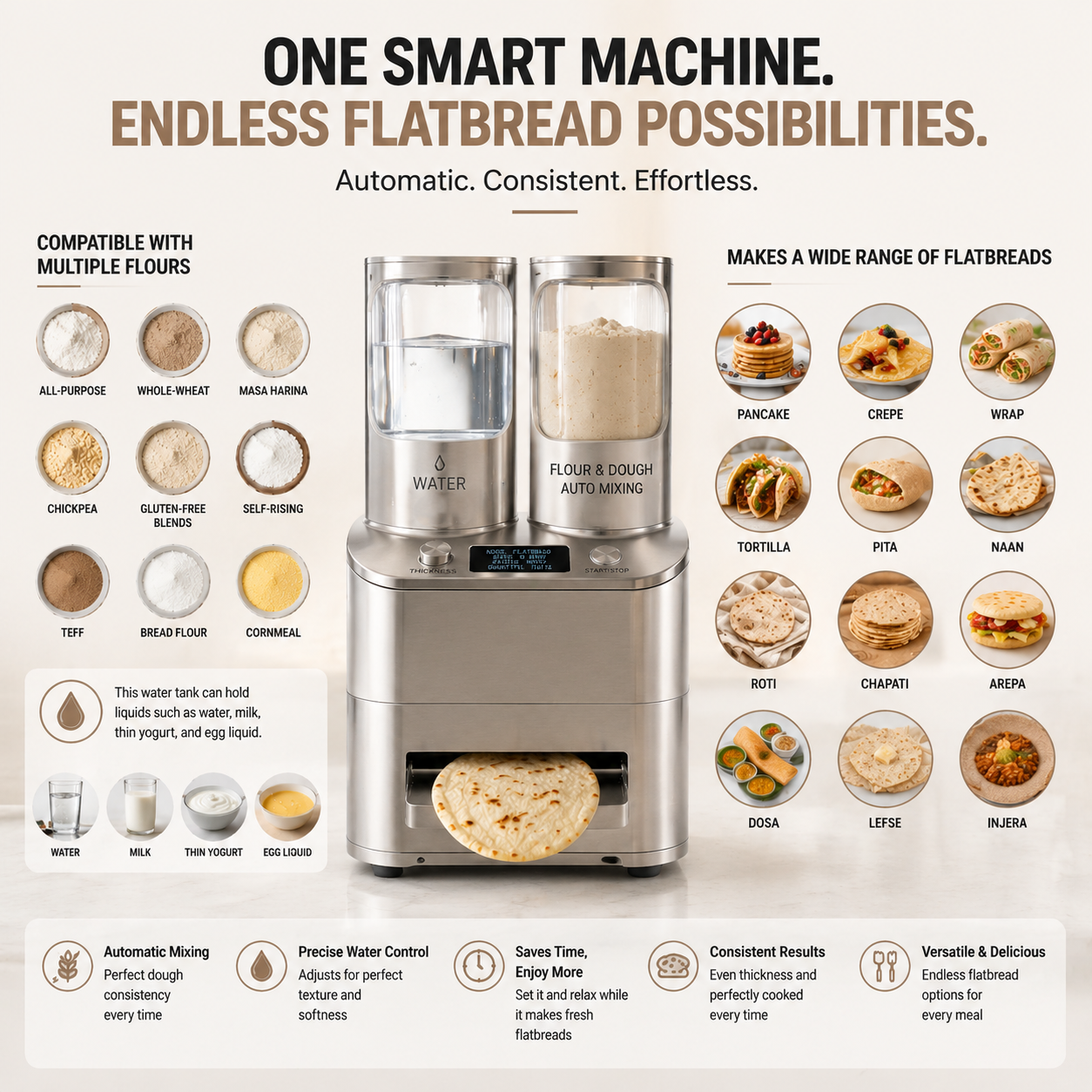 Leoneri™  Automatic Smart Pancake Griddle Machine
