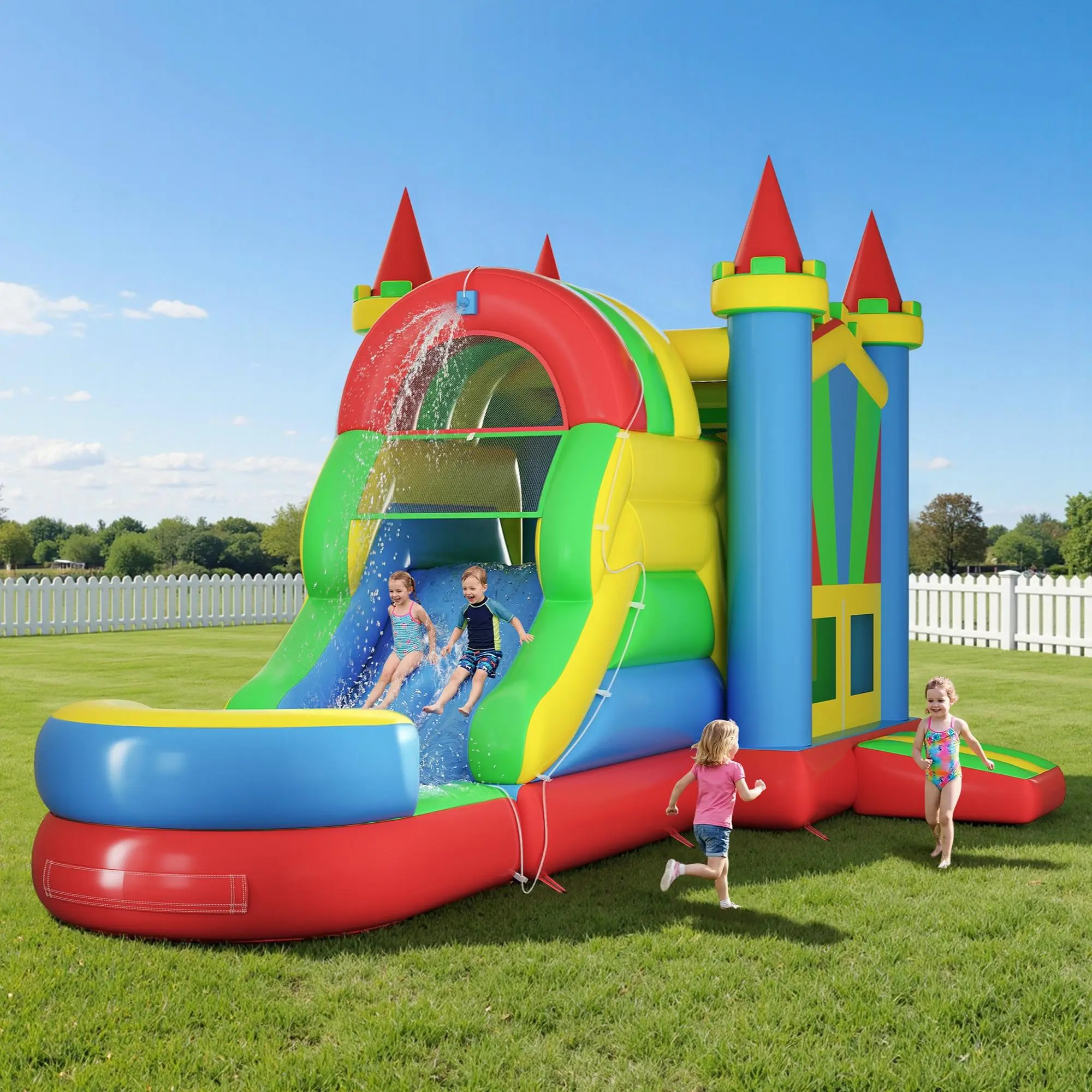 Triple Splash Kids Inflatable Mega Water Park