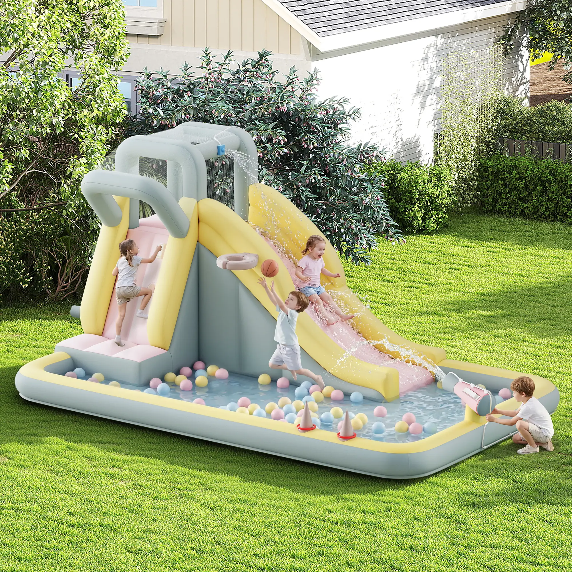 Triple Splash Kids Inflatable Mega Water Park