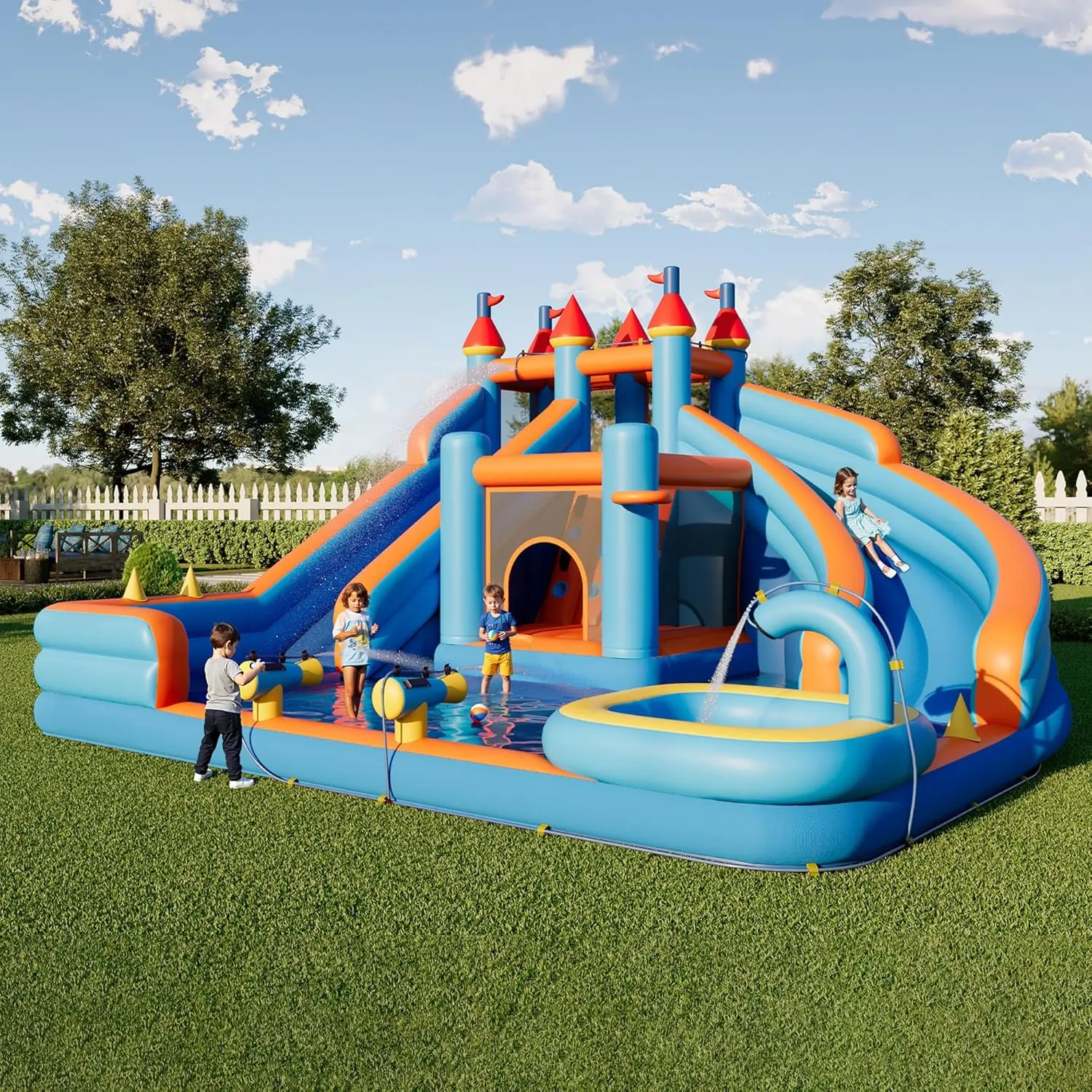 Triple Splash Kids Inflatable Mega Water Park
