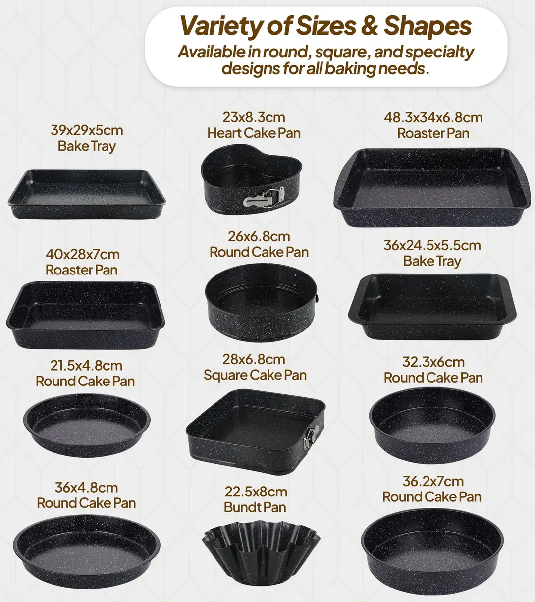Non Stick Cake Mold Set for Cooking Bakery Products