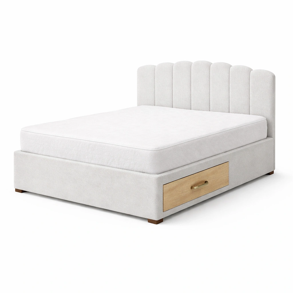 Cama con almacenamiento