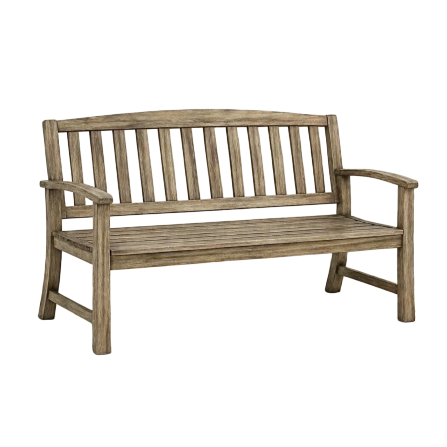 Banco de exterior de madera de acacia marrón 150x60x90 cm-Nestzera