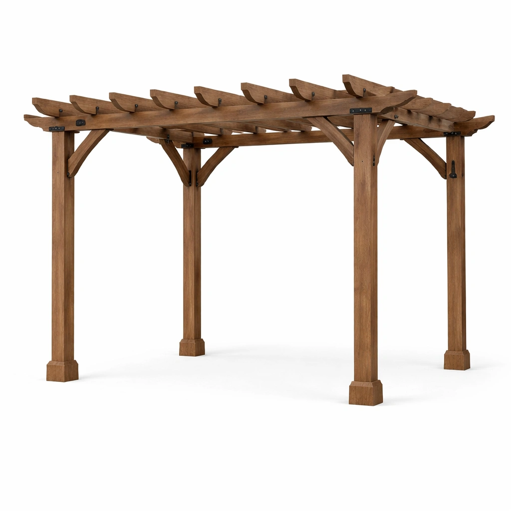 Pérgola de madera exterior 300x300x230 cm-LIVLIVOZ