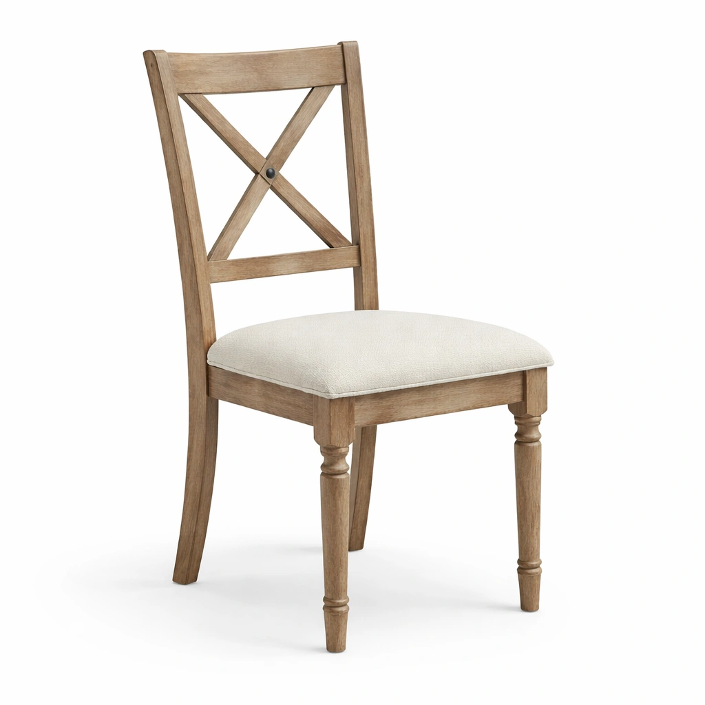Sillas de comedor de roble con asiento de poliéster beige-LIVLIVOZ