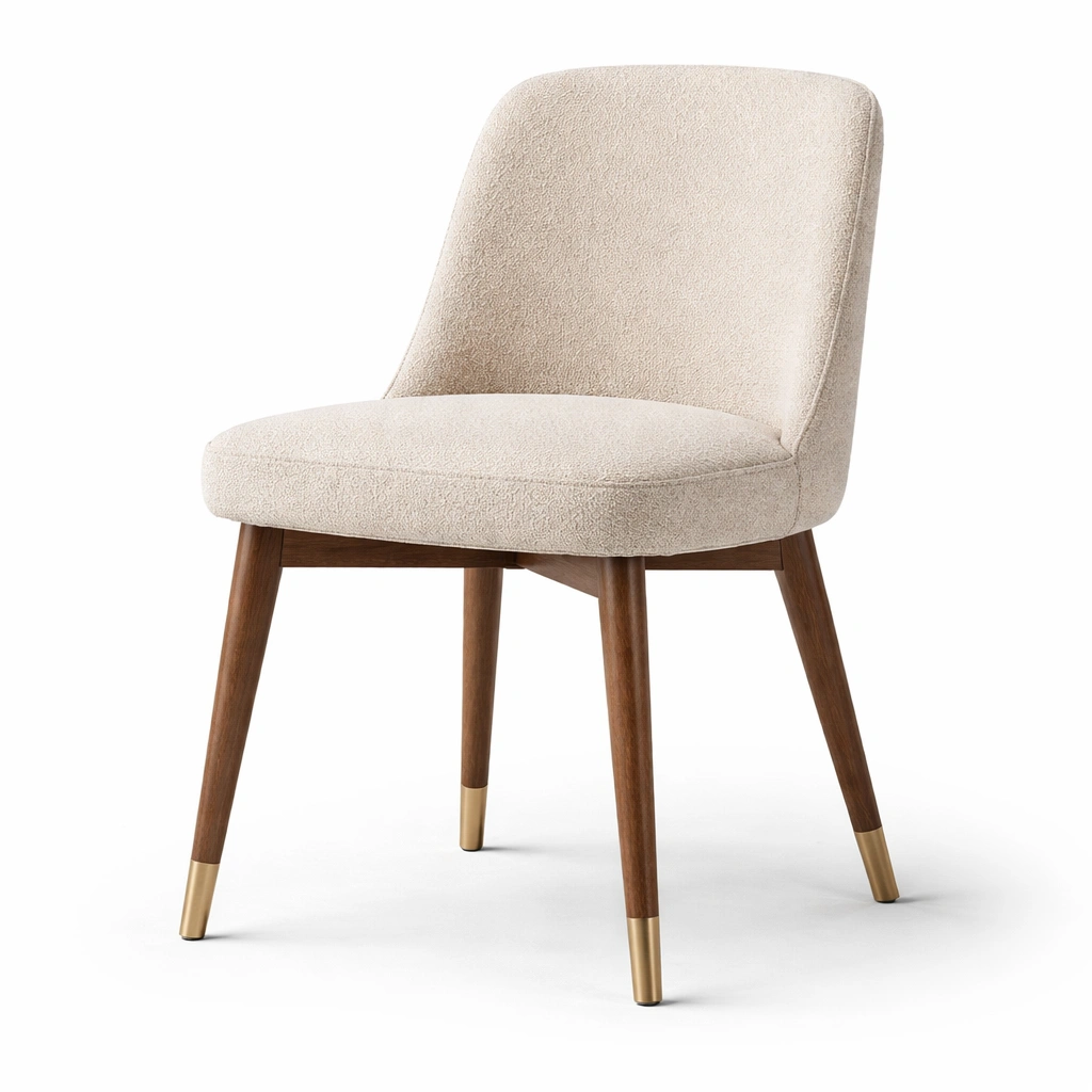 Sillas de comedor con patas de madera y detalles de metal-LIVLIVOZ