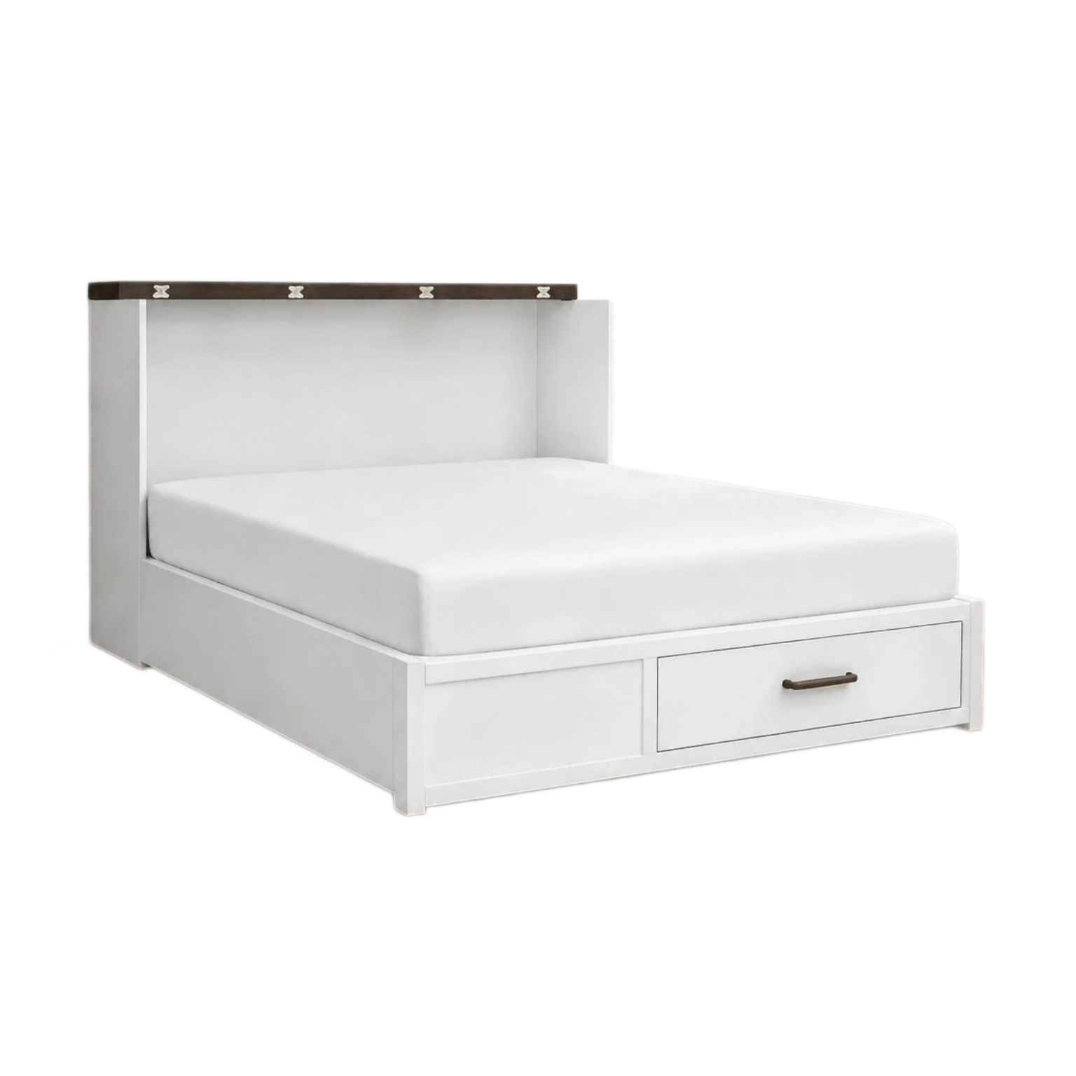 Cama con almacenamiento doble de madera compuesta con cajones-livunia