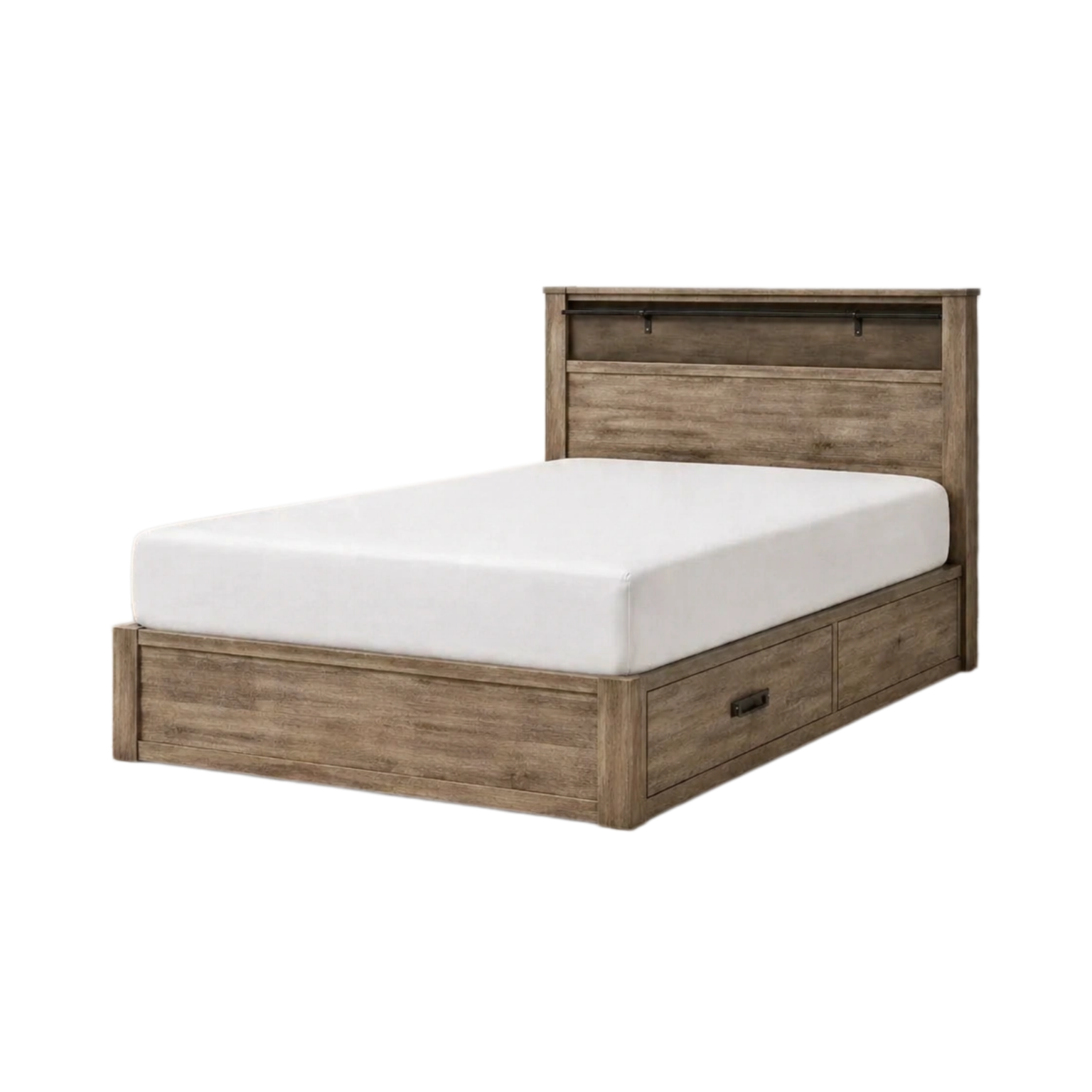 Cama con almacenamiento doble de madera MDF-livunia