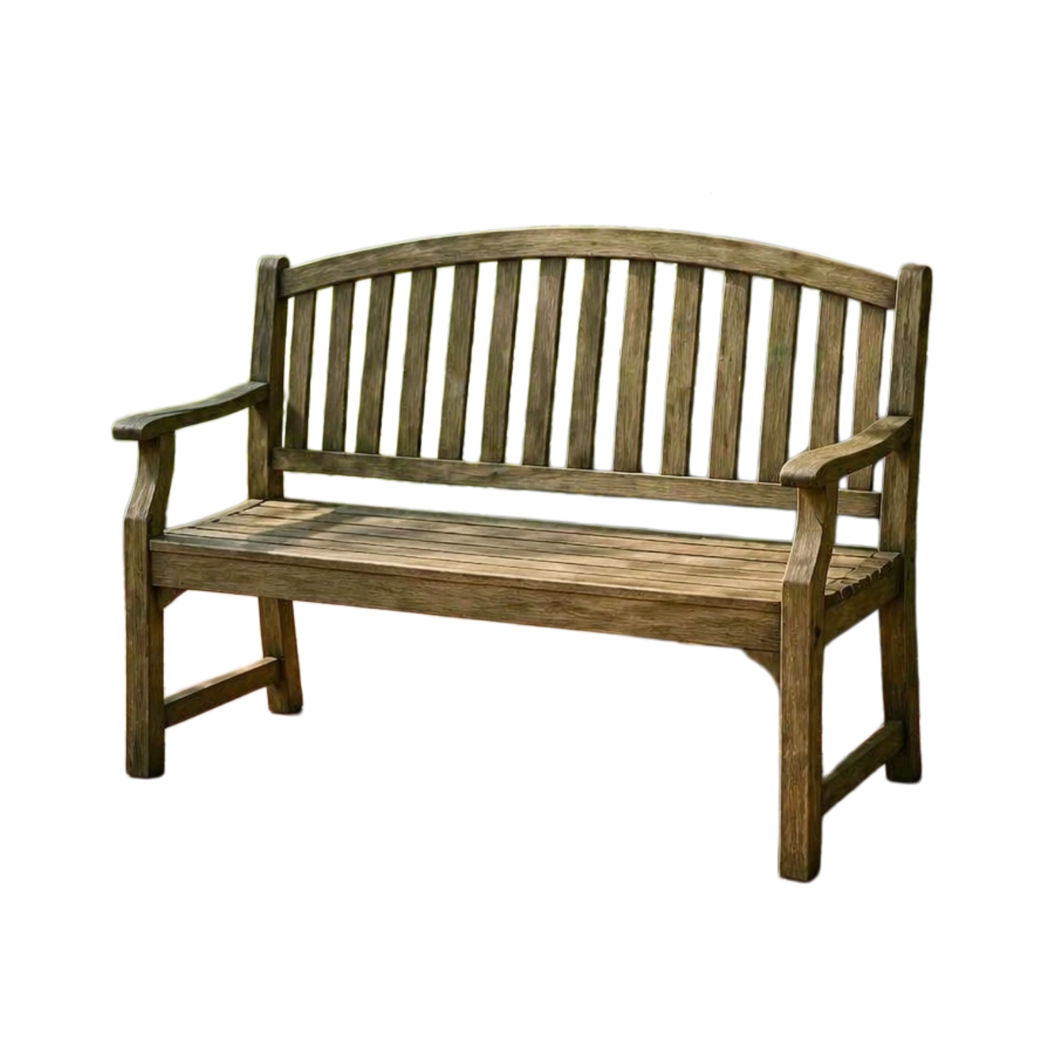 Banco de exterior de madera de teca marrón-Livziva