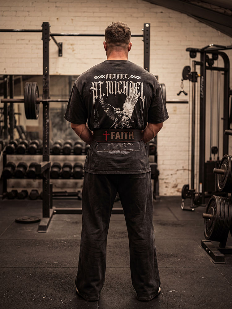 Archangel St. Michael Christian Washed T-Shirt