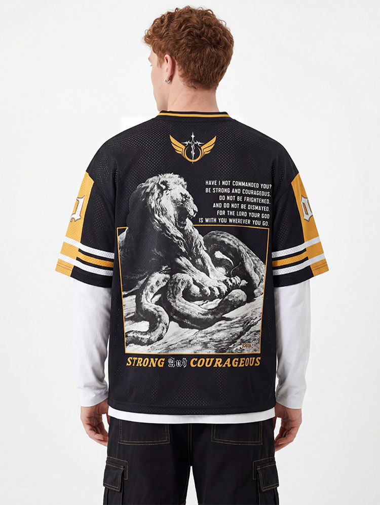 Strong and Courageous Christian Mesh Jersey