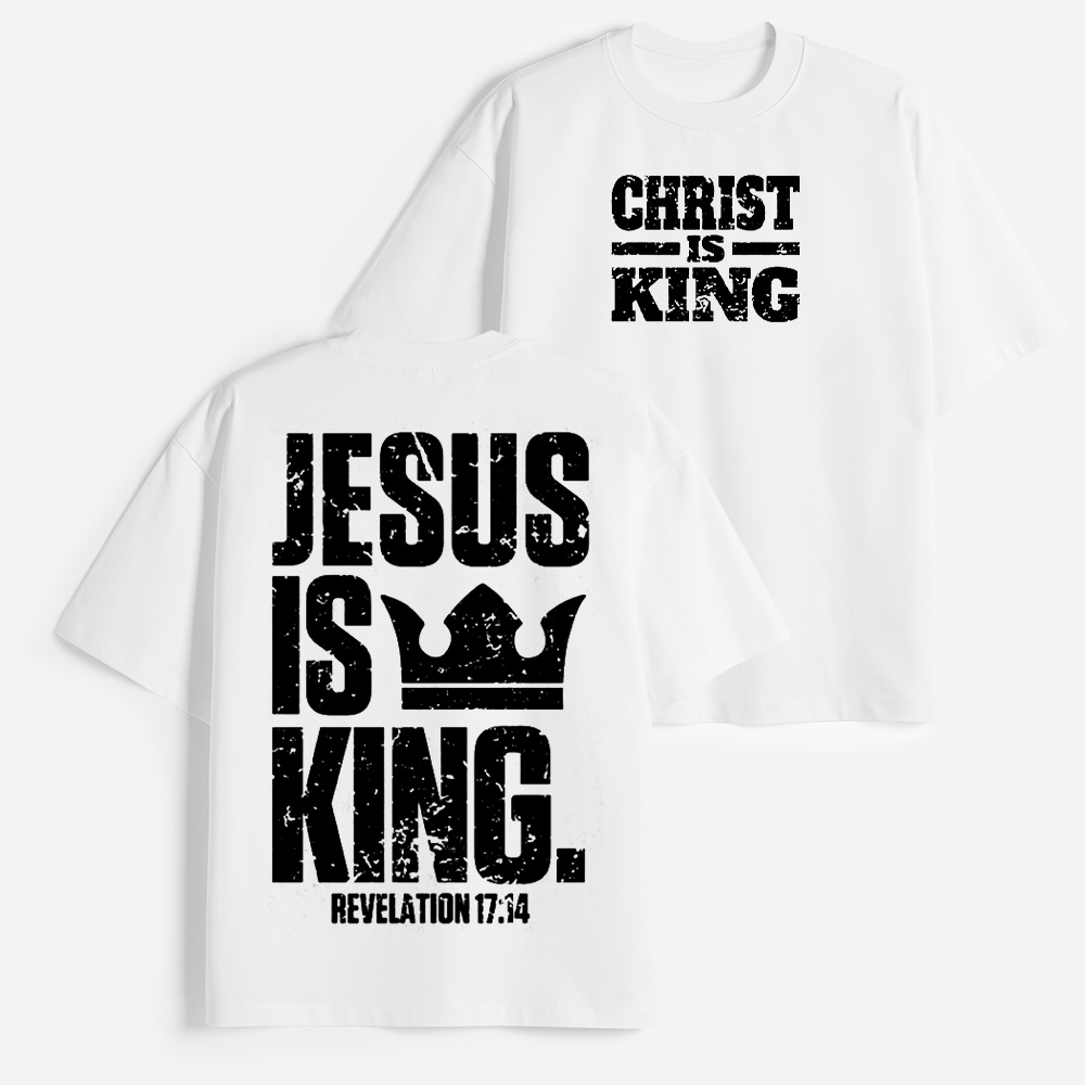Christ is King Christian Heavy Elbow-Sleeve T-Shirt