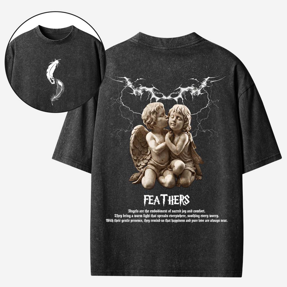 Angelcore Cherub Christian Washed T-Shirt