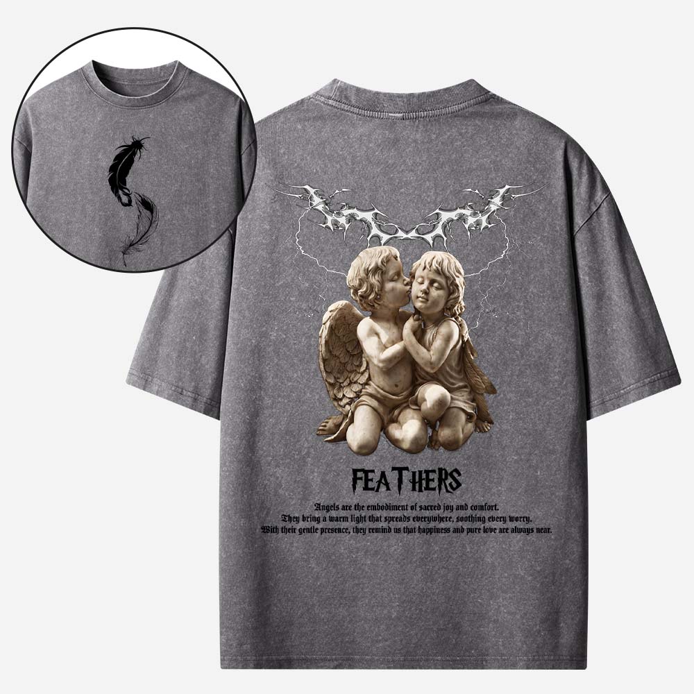 Angelcore Cherub Christian Washed T-Shirt