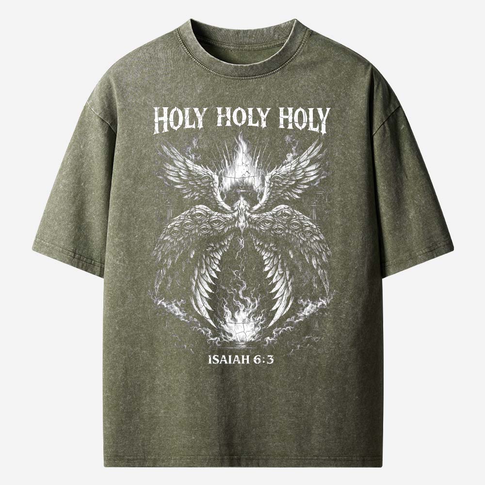 Holy Holy Holy Christian Washed T-Shirt