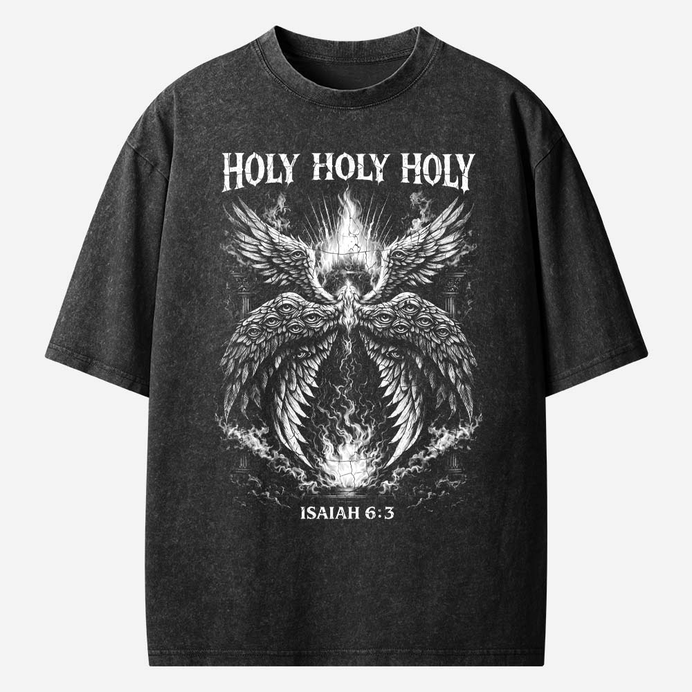 Holy Holy Holy Christian Washed T-Shirt