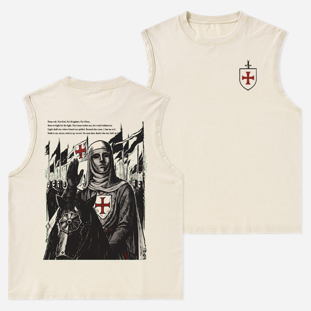 King Baldwin IV Jerusalem Christian Washed Tank Top