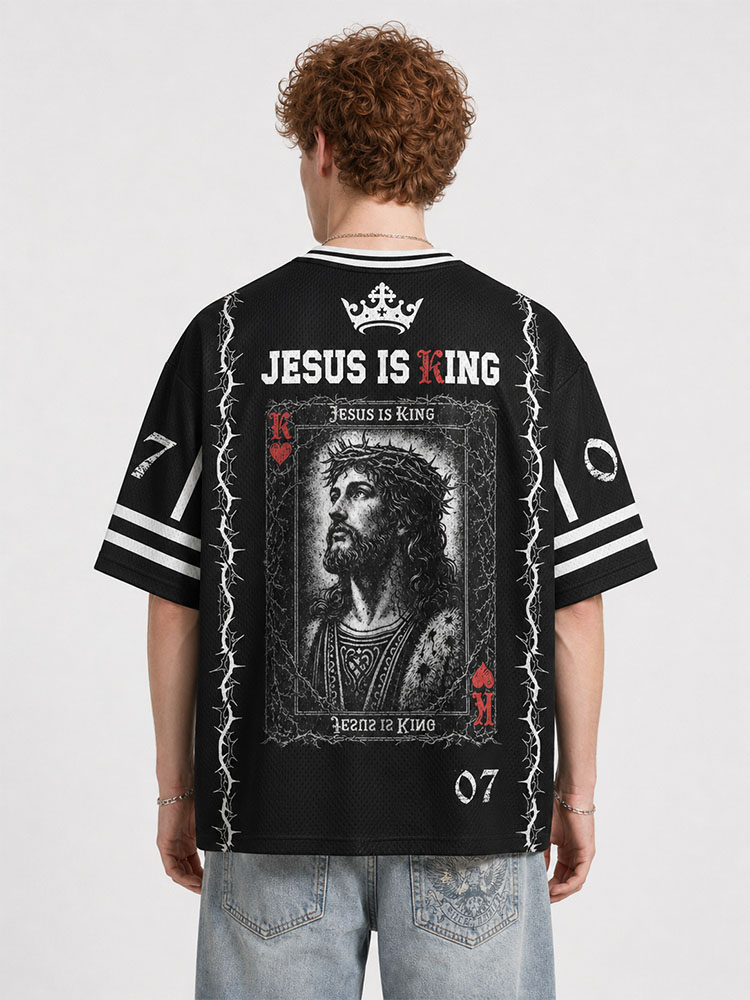 Jesus Is King Christian Mesh Jersey