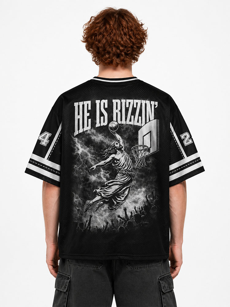 He Is Rizzen Christian Mesh Jersey