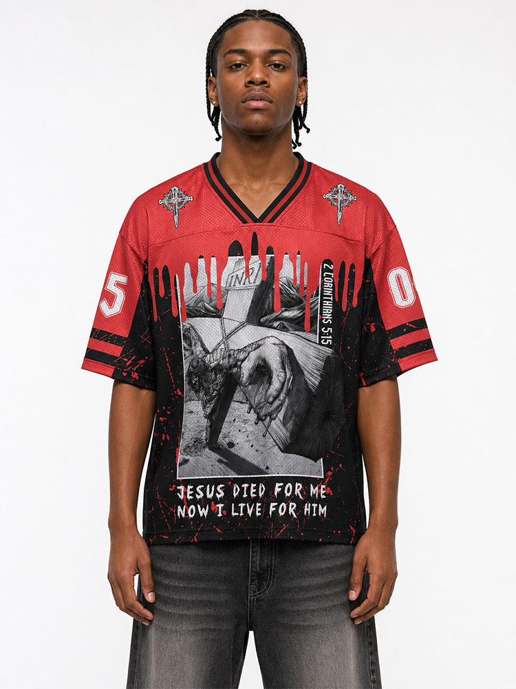 Jesus Died For Me Christian Mesh Jersey