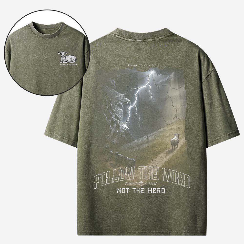 Follow The World Christian Washed T-Shirt