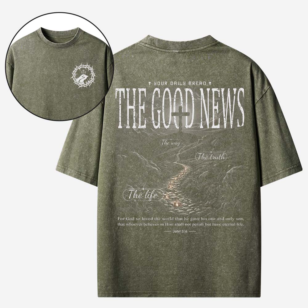 The Good News Christian Washed T-Shirt