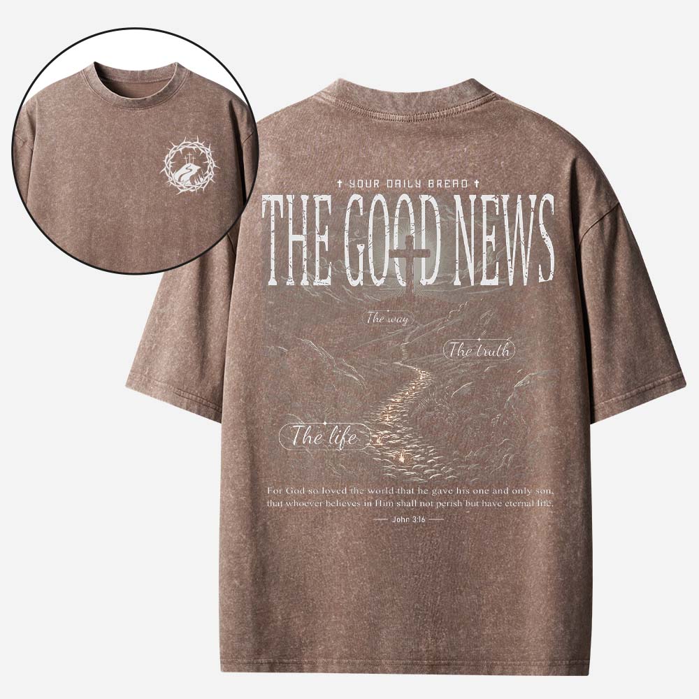 The Good News Christian Washed T-Shirt