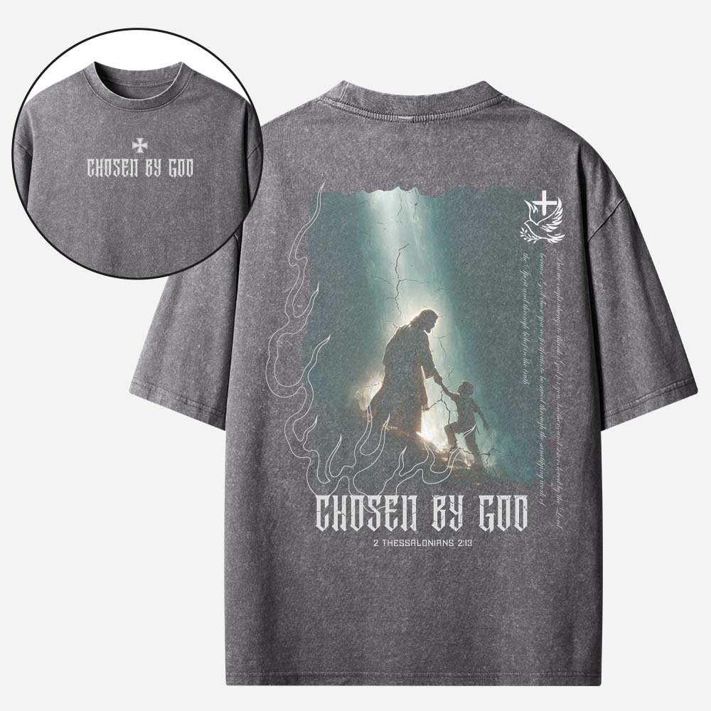  ori Chosen By God Christian Washed T-Shirt