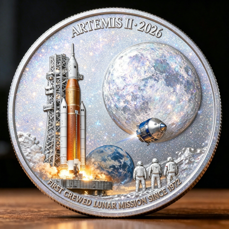 🚀 Flash Sale 60% OFF 🌕 Official Artemis II Earthrise Commemorative Coin – Humanity’s Return to the Moon