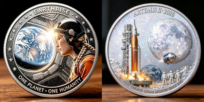 🚀 Flash Sale 60% OFF 🌕 Official Artemis II Earthrise Commemorative Coin – Humanity’s Return to the Moon
