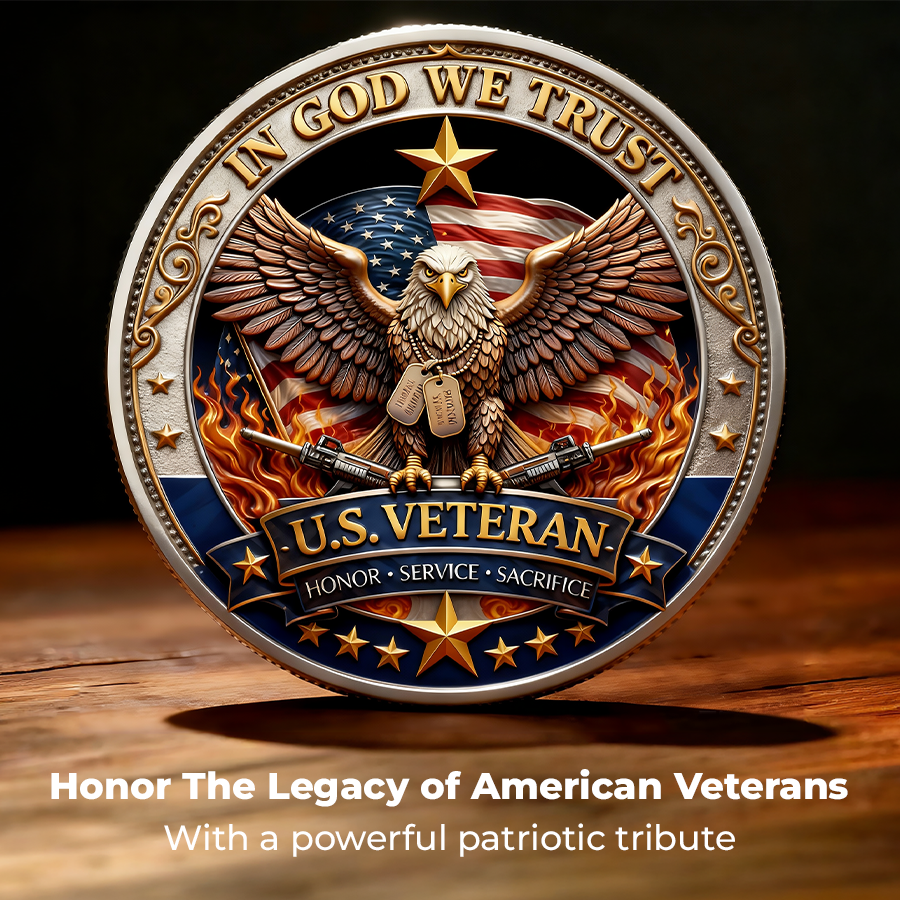🔥Last Day 50% OFF🔥250 Years of Freedom Veteran Tribute Coin