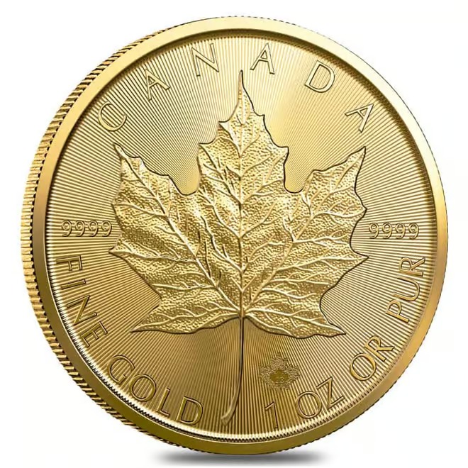 2023 1 oz Canadian Maple Leaf Gold Coin, Uncirculated Condition