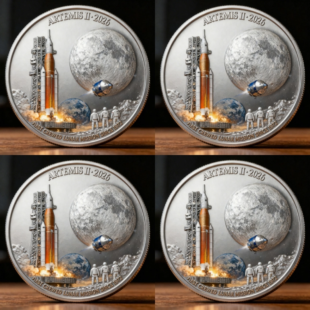 🚀 Flash Sale 60% OFF 🌕 Official Artemis II Lunar Mission Commemorative Coin 🚀