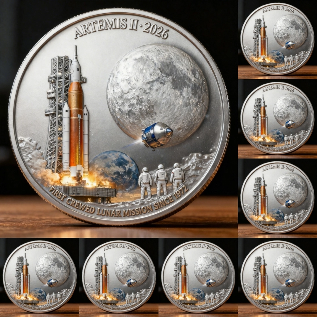 🚀 Flash Sale 60% OFF 🌕 Official Artemis II Lunar Mission Commemorative Coin 🚀