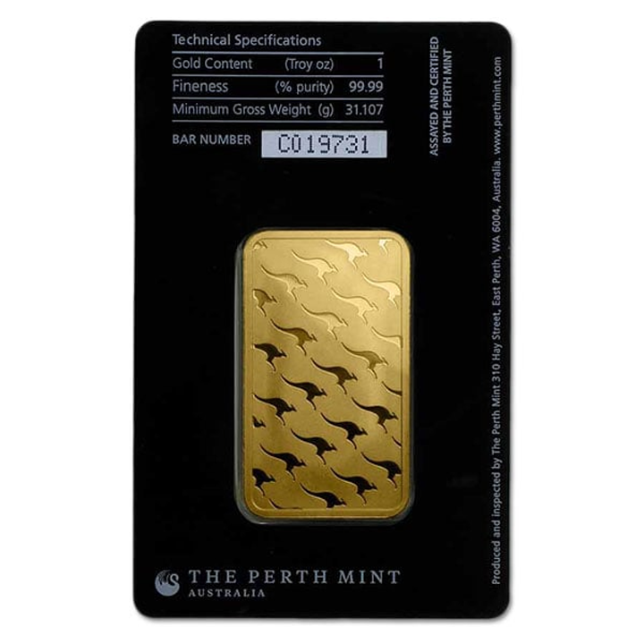 🔥 Final Hours! Only $13.98 - 1 oz .9999 Pure Perth Mint Gold Bar -  Trusted and Valuable Investment to Precious Metals Portfolio