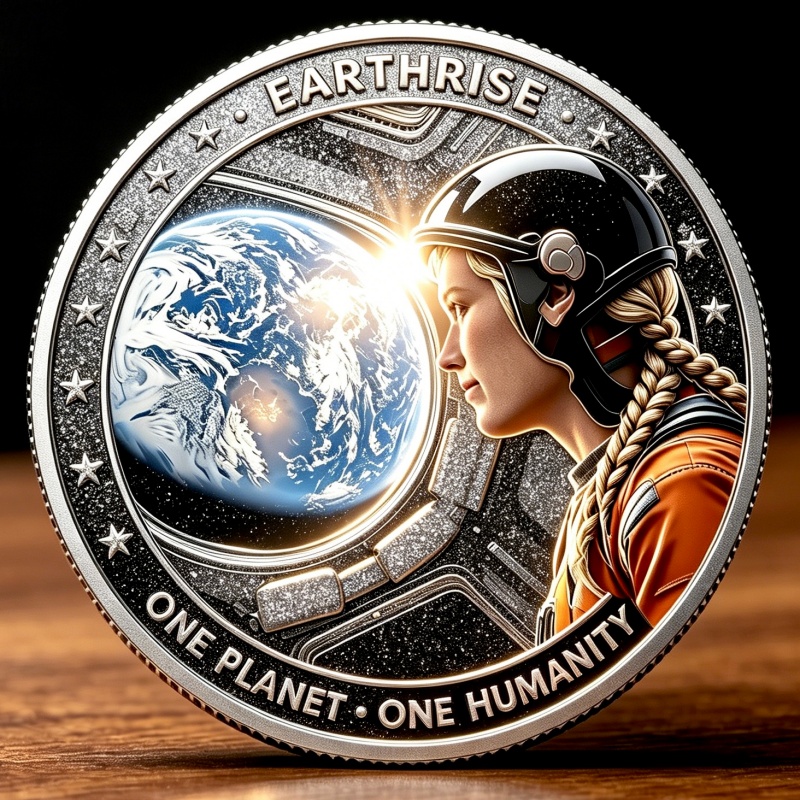 🚀 Flash Sale 60% OFF 🌕 Official Artemis II Earthrise Commemorative Coin – Humanity’s Return to the Moon