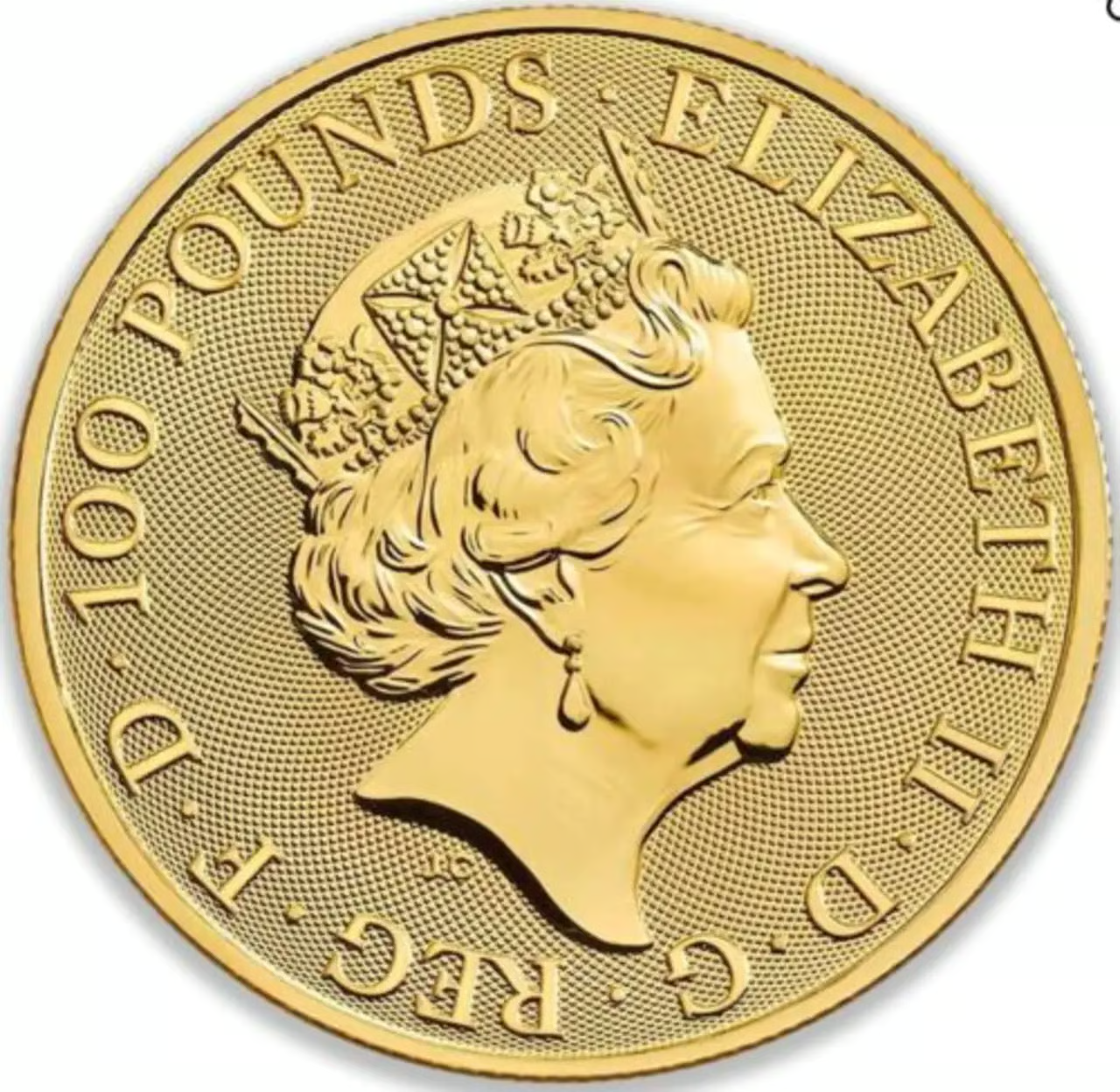 🔥 Final Hours! Only $13.98 - 1oz Gold Coin 999.9 Royal Mint Queens Beasts Completer 2021 (Last One)