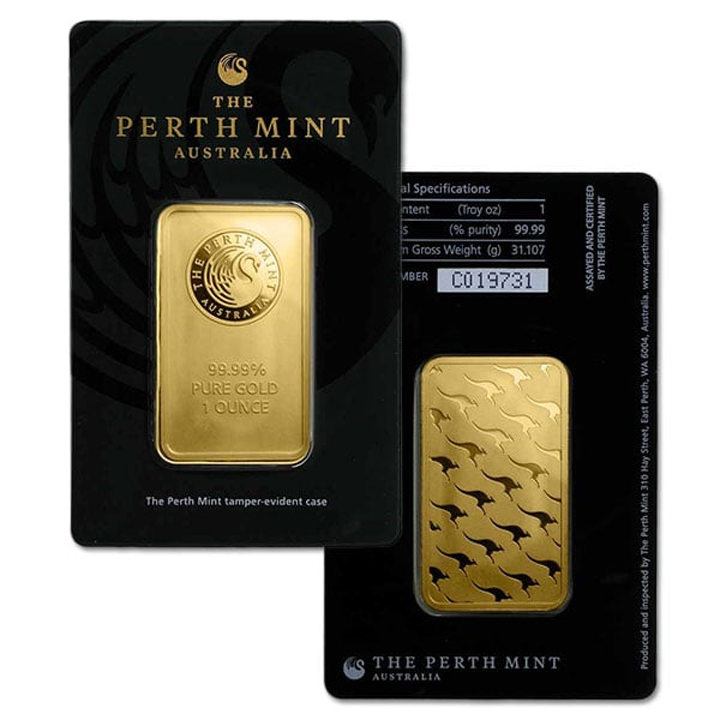 🔥 Final Hours! Only $13.98 - 1 oz .9999 Pure Perth Mint Gold Bar -  Trusted and Valuable Investment to Precious Metals Portfolio