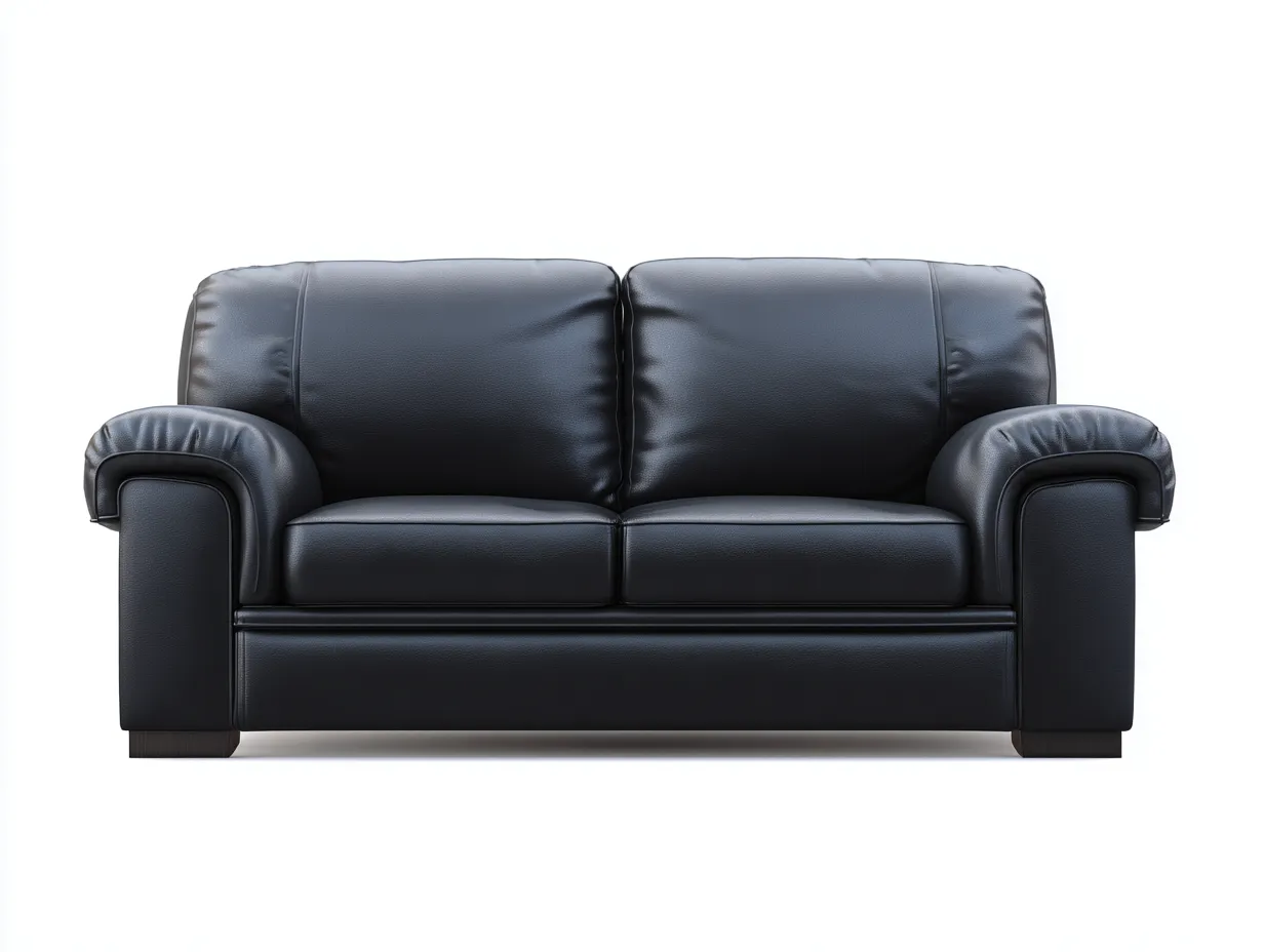 Divano lineare-pelle-168x90x86 cm-Nero-moderno-Zadoriadwell