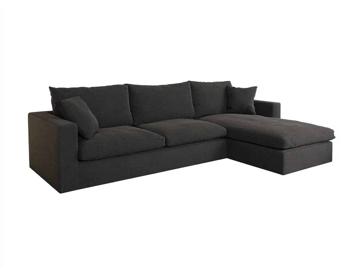 Divano angolare-Tessuto-280x175x88 cm-Grigio scuro-Design contemporaneo-Zadoriadwell