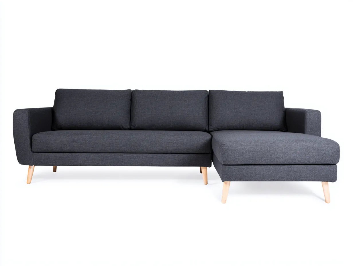 Divano angolare-Tessuto-272x170x84 cm-Grigio scuro-Stile nordico-Zadoriadwell