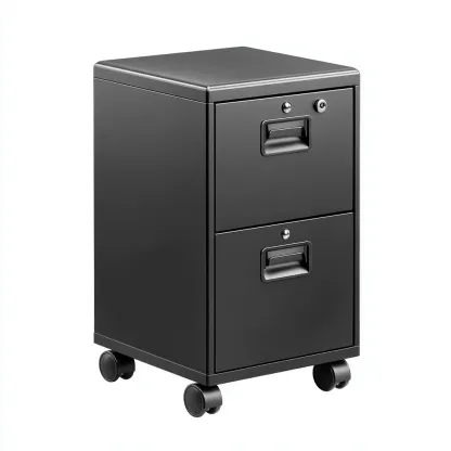 Szafka na dokumenty metalowa 40x45x60 cm - czarna - nowoczesny styl do biura-Vamonoroom