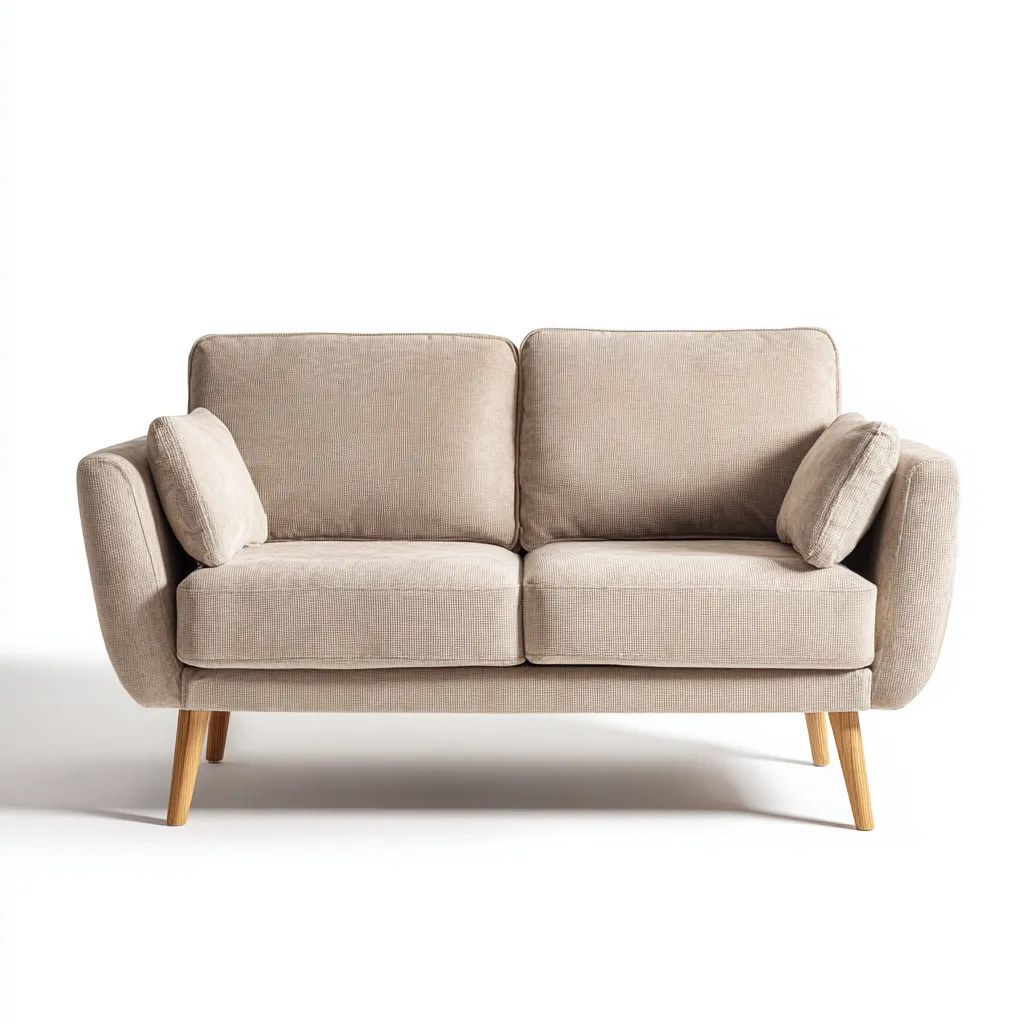 Sofa prosta tapicerowana 175x83x82 cm - tkanina beżowa - styl nowoczesny do salonu-Vamonoroom