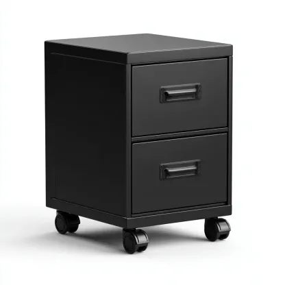 Szafka na dokumenty metalowa 42x45x60 cm - czarna - nowoczesny styl do biura-Vamonoroom