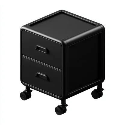 Szafka na dokumenty metalowa 40x45x55 cm - czarna - nowoczesny styl do biura-Vamonoroom