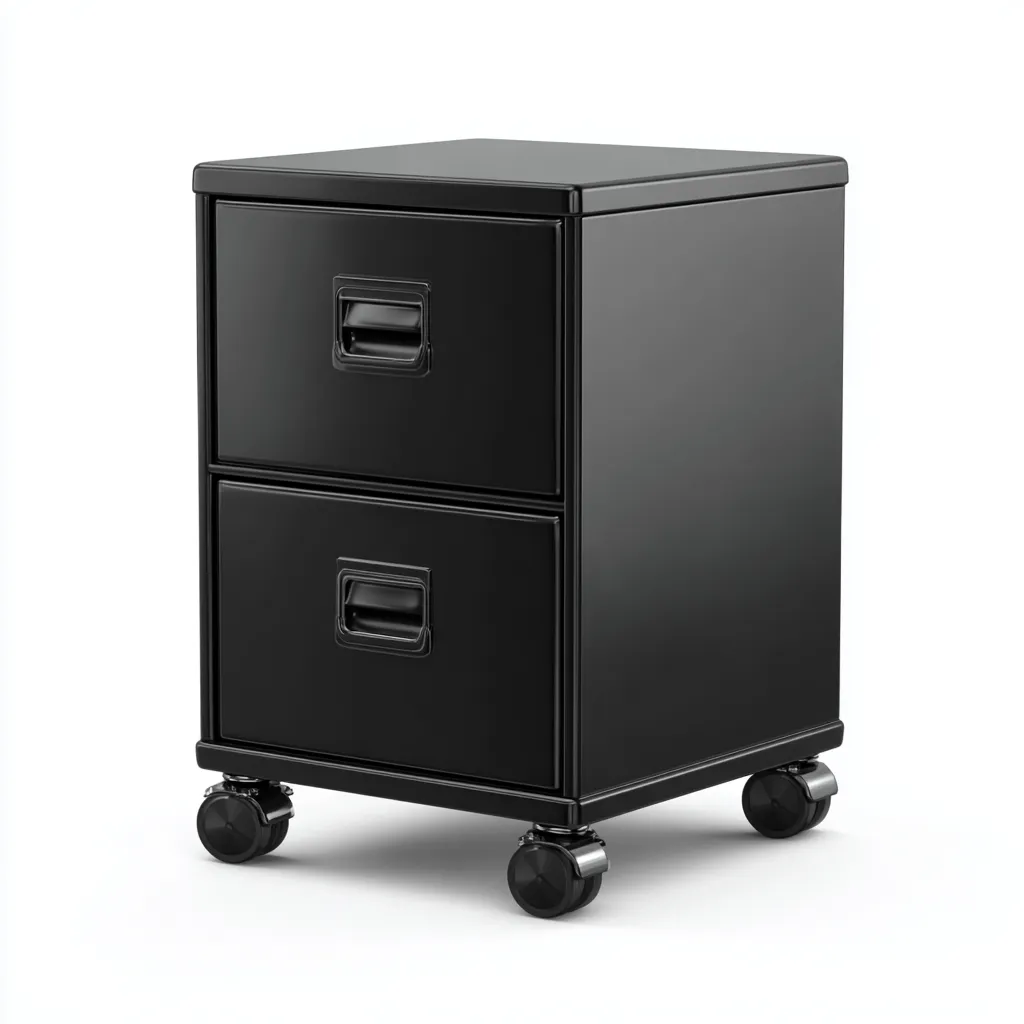 Szafka na dokumenty metalowa 40x45x60 cm - czarna - nowoczesny styl do biura-Vamonoroom