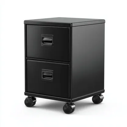 Szafka na dokumenty metalowa 40x45x60 cm - czarna - nowoczesny styl do biura-Vamonoroom