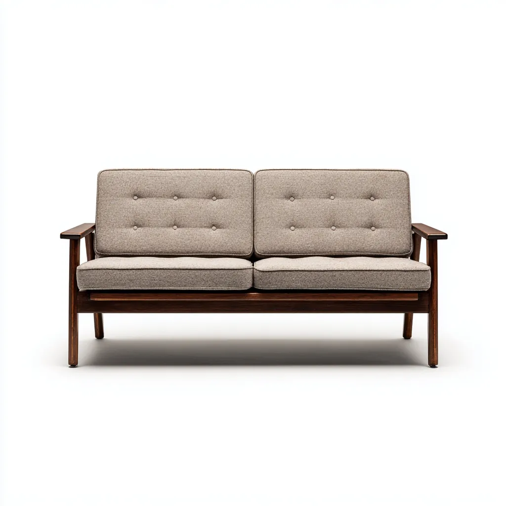 Sofa prosta tapicerowana 165x85x80 cm - tkanina beżowa - styl skandynawski do salonu-Vamonoroom