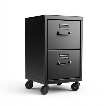 Szafka na dokumenty metalowa 40x45x65 cm - czarna - nowoczesny styl do biura-Vamonoroom